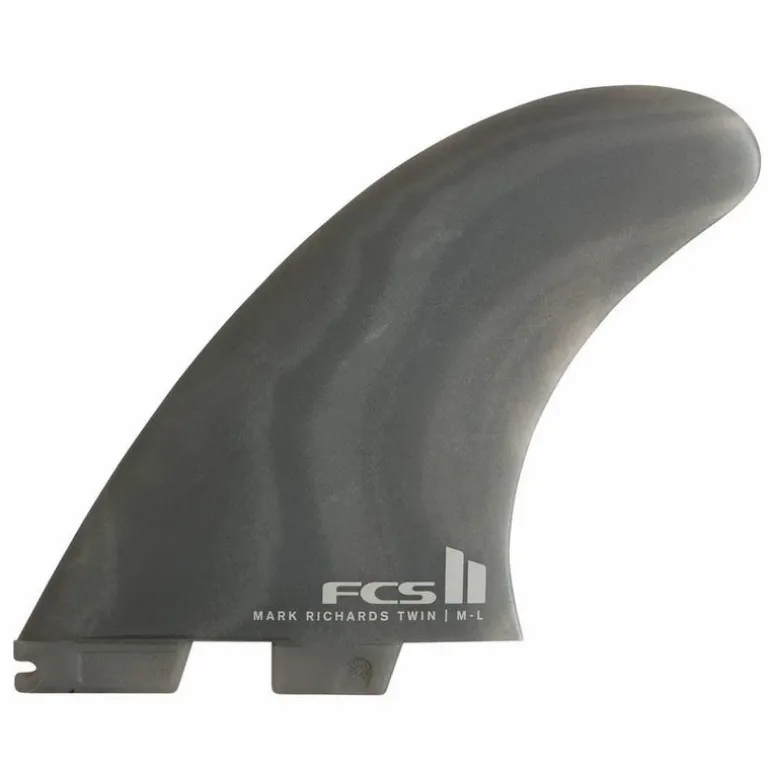 FCS MR Twin + Stabilizer Neo Glass Smoke Surfboard Fin Set
