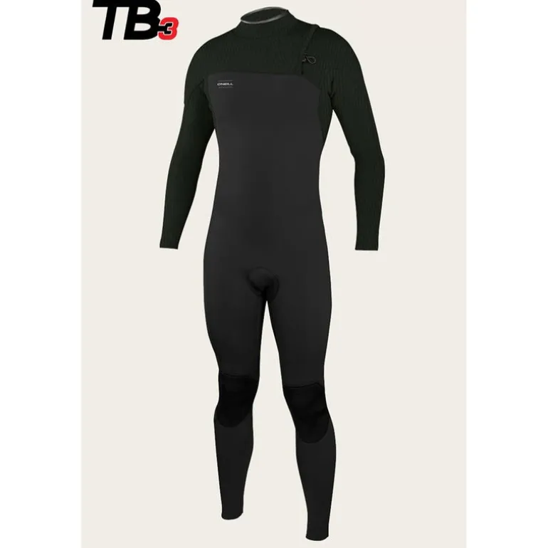 O'Neill Mens Hyperfreak 3/2mm Zip Free Wetsuit